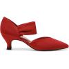 DREAM PAIRS Women’s Kitten Heels Low Pumps Shoes Pointed Closed Toe Slip on Dress Work Bridal Party Wedding(Red)