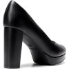 DREAM PAIRS Women’s Pumps Closed Round Toe Chunky High Heels Platform Work Comfortable Dress Shoes for Women(Black-pu)