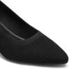 DREAM PAIRS Women’s Pumps Closed Toe Pointed Toe Kitten Heels for Women Party Dance Wedding Dress Shoes for Women(Black-knit)