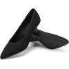 DREAM PAIRS Women’s Pumps Closed Toe Pointed Toe Kitten Heels for Women Party Dance Wedding Dress Shoes for Women(Black-knit)