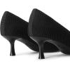 DREAM PAIRS Women’s Pumps Closed Toe Pointed Toe Kitten Heels for Women Party Dance Wedding Dress Shoes for Women(Black-knit)