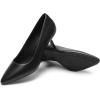 DREAM PAIRS Women’s Pumps Closed Toe Pointed Toe Kitten Heels for Women Party Dance Wedding Dress Shoes for Women(Black-pu)