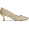 DREAM PAIRS Women’s Pumps Closed Toe Pointed Toe Kitten Heels for Women Party Dance Wedding Dress Shoes for Women(Gold)