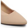 DREAM PAIRS Women’s Pumps Closed Toe Pointed Toe Kitten Heels for Women Party Dance Wedding Dress Shoes for Women(Nude)