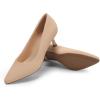DREAM PAIRS Women’s Pumps Closed Toe Pointed Toe Kitten Heels for Women Party Dance Wedding Dress Shoes for Women(Nude)