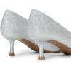 DREAM PAIRS Women’s Pumps Closed Toe Pointed Toe Kitten Heels for Women Party Dance Wedding Dress Shoes for Women(Silver)