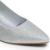 DREAM PAIRS Women’s Pumps Closed Toe Pointed Toe Kitten Heels for Women Party Dance Wedding Dress Shoes for Women(Silver)
