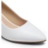DREAM PAIRS Women’s Pumps Closed Toe Pointed Toe Kitten Heels for Women Party Dance Wedding Dress Shoes for Women(White)