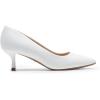 DREAM PAIRS Women’s Pumps Closed Toe Pointed Toe Kitten Heels for Women Party Dance Wedding Dress Shoes for Women(White)