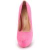 DREAM PAIRS Women’s Swan-30 High Heel Platform Dress Pump Shoes(Fuchsia/Suede)