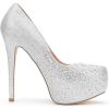 DREAM PAIRS Women’s Swan-30 High Heel Platform Dress Pump Shoes(Shine/Silver)