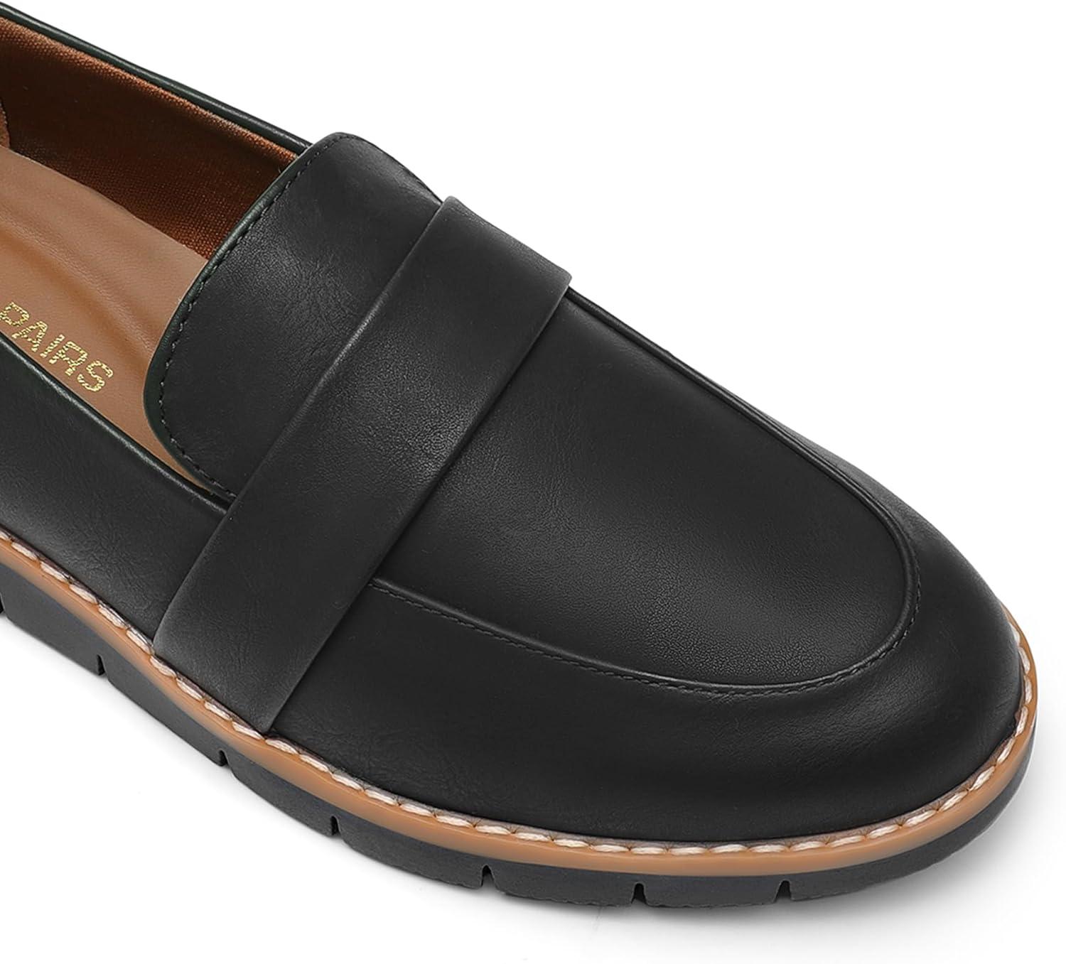 imageDREAM PAIRS Womens Loafers SlipOn Business Casual Work ShoesBlackpu