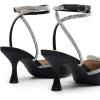 DREAM PAIRS Kitten Heels Rhinestone Bow Ankle Strap Stiletto Pointed Closed Toe Heels for Women Pumps Wedding Bridal Party Dress Shoes(Black)