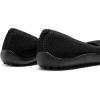 DREAM PAIRS Women’s Ballet Flats, Wide Toe Box Knit Flats for Women with Arch Support, Comfortable Slip On Dressy Travel Work Business Office Shoes for Women(Black)