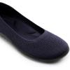 DREAM PAIRS Women’s Ballet Flats, Wide Toe Box Knit Flats for Women with Arch Support, Comfortable Slip On Dressy Travel Work Business Office Shoes for Women(Navy)
