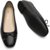 DREAM PAIRS Women’s Flats Square Toe Ballet Flats Comfortable Casual Ballerina Flat Dress Shoes with Bow Suitable for Dressy Business Casual Work Office(Black)