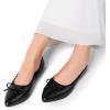DREAM PAIRS Women’s Foldable Flats Shoes Pointed Toe Ballet Flats Bowknot Comfort Slip on Dress Shoes(Black)