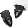 DREAM PAIRS Women’s Foldable Flats Shoes Pointed Toe Ballet Flats Bowknot Comfort Slip on Dress Shoes(Black)