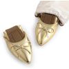 DREAM PAIRS Women’s Foldable Flats Shoes Pointed Toe Ballet Flats Bowknot Comfort Slip on Dress Shoes(Gold)