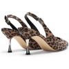 DREAM PAIRS Women’s Heels Slingback Stiletto Pumps Shoes Pointed Closed Toe Kitten Heels Dress Bridal Elegant Wedding Sexy Party(Leopard-suede)