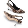 DREAM PAIRS Women’s Heels Slingback Stiletto Pumps Shoes Pointed Closed Toe Kitten Heels Dress Bridal Elegant Wedding Sexy Party(Leopard-suede)