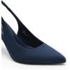 DREAM PAIRS Women’s Heels Slingback Stiletto Pumps Shoes Pointed Closed Toe Kitten Heels Dress Bridal Elegant Wedding Sexy Party(Navy-suede)