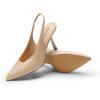 DREAM PAIRS Women’s Heels Slingback Stiletto Pumps Shoes Pointed Closed Toe Kitten Heels Dress Bridal Elegant Wedding Sexy Party(Nude-pu)