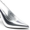DREAM PAIRS Women’s Heels Slingback Stiletto Pumps Shoes Pointed Closed Toe Kitten Heels Dress Bridal Elegant Wedding Sexy Party(Silver-pat)