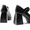 DREAM PAIRS Women’s High Chunky Platform Closed Toe Mary Jane Block Heels Square Toe Strappy Dress Wedding Party Pumps Shoes(Black-pu)