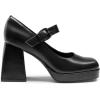 DREAM PAIRS Women’s High Chunky Platform Closed Toe Mary Jane Block Heels Square Toe Strappy Dress Wedding Party Pumps Shoes(Black-pu)