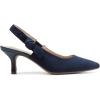 DREAM PAIRS Women’s Kitten Heels Slingback Closed Toe Low Pumps Dress Bridal Elegant Wedding Casual Shoes(Navy)