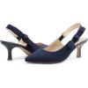 DREAM PAIRS Women’s Kitten Heels Slingback Closed Toe Low Pumps Dress Bridal Elegant Wedding Casual Shoes(Navy)