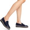 DREAM PAIRS Women’s Loafers, Slip-On Business Casual Work Shoes(Navy-pat)
