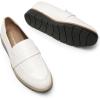 DREAM PAIRS Women’s Loafers, Slip-On Business Casual Work Shoes(White-pu)