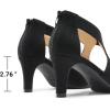 DREAM PAIRS Women’s Pumps Closed Pointed Toe Kitten Heels Elegant Party Wedding Dress Shoes for Women(Black)