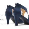 DREAM PAIRS Women’s Pumps Closed Pointed Toe Kitten Heels Elegant Party Wedding Dress Shoes for Women(Navy)