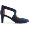 DREAM PAIRS Women’s Pumps Closed Pointed Toe Kitten Heels Elegant Party Wedding Dress Shoes for Women(Navy)