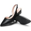 DREAM PAIRS Womens Slingback Kitten Low Block Heels Closed Pointed Toe Ankle Strap Elegant Dressy Pumps Wedding Party Dress Shoes for Women(Black)