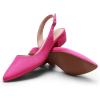 DREAM PAIRS Womens Slingback Kitten Low Block Heels Closed Pointed Toe Ankle Strap Elegant Dressy Pumps Wedding Party Dress Shoes for Women(Pink)