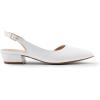 DREAM PAIRS Womens Slingback Kitten Low Block Heels Closed Pointed Toe Ankle Strap Elegant Dressy Pumps Wedding Party Dress Shoes for Women(White)
