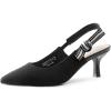 DREAM PAIRS Women’s Kitten Heels Slingback Closed Toe Low Pumps Dress Bridal Elegant Wedding Casual Shoes(Black)