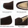 DREAM PAIRS Men’s House Slippers Moccasin Indoor Outdoor Fuzzy Furry Loafers Suede Leather Warm Comfortable Shoes(Brown)