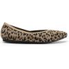 DREAM PAIRS Pointed Toe Flats for Women, Comfortable Dressy Knit Ballet Flats with Arch Support, Women’s Dress Shoes for Work Office Business Casual Travel(Leopard)