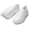 DREAM PAIRS Women Platform Chunky Lightweight Comfortable Casual Lace-Up Sky Walking Fashion Sneakers(All White)