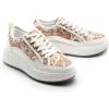 DREAM PAIRS Women Platform Chunky Lightweight Comfortable Casual Lace-Up Sky Walking Fashion Sneakers(Brown/Beige/White)