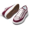 DREAM PAIRS Women Platform Chunky Lightweight Comfortable Casual Lace-Up Sky Walking Fashion Sneakers(Burgundy)