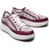 DREAM PAIRS Women Platform Chunky Lightweight Comfortable Casual Lace-Up Sky Walking Fashion Sneakers(Burgundy)