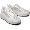DREAM PAIRS Women Platform Chunky Lightweight Comfortable Casual Lace-Up Sky Walking Fashion Sneakers(Khaki/White)