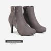 DREAM PAIRS Women’s Ankle Boots High Stiletto Heel Booties Fashion Zipper Short Boots(Classic Light/Grey)