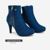DREAM PAIRS Women’s Ankle Boots High Stiletto Heel Booties Fashion Zipper Short Boots(Classic Royal/Blue)